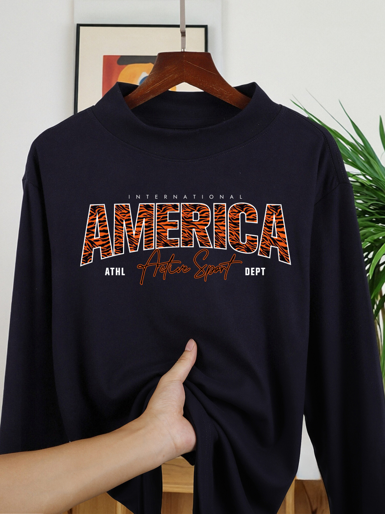 Base Layer Top - America Active Sport Print Man'S Long
