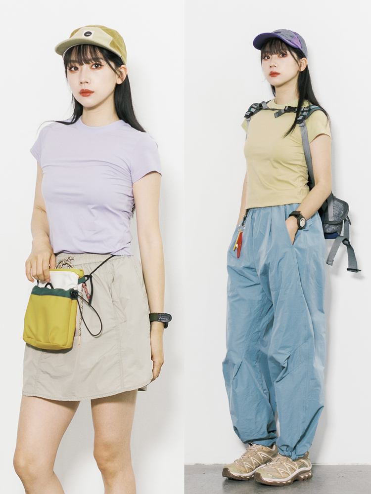 Base Layer Top - Retro Japanese Style round Neck Short