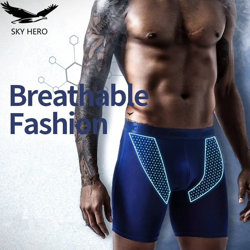 2pcs/Lot underpants leg up lon - Long Leg Trunk Men avis et prix