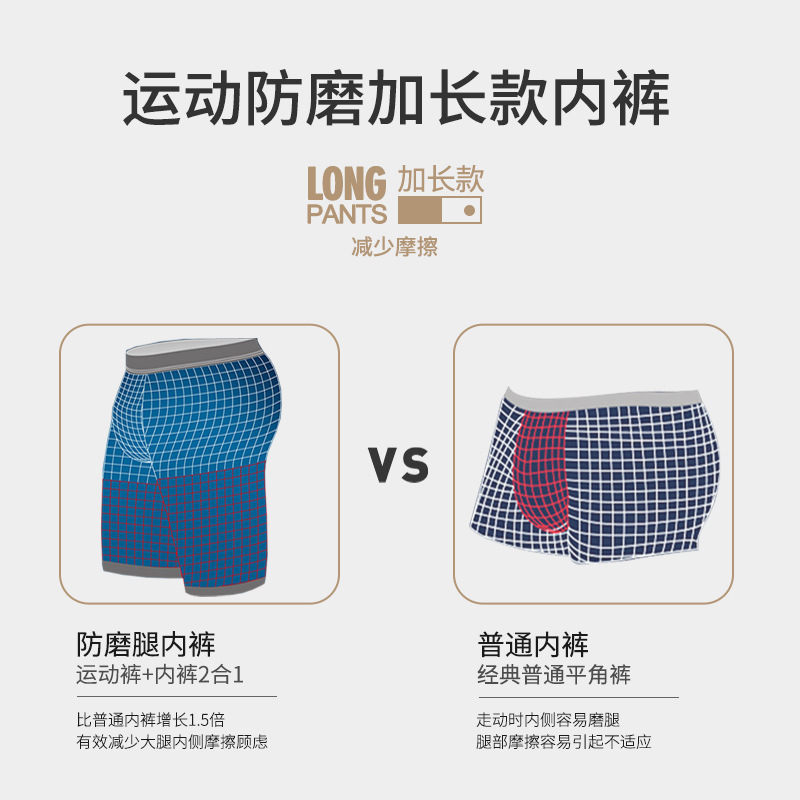 2pcs/Lot underpants leg up lon - Long Leg Trunk Men avis et prix
