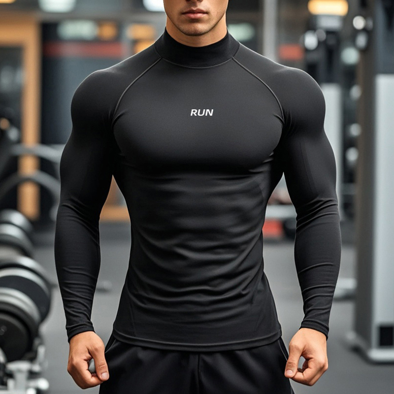 Men's Running Turtleneck Quick - T Shirt Tight Fit avis et prix