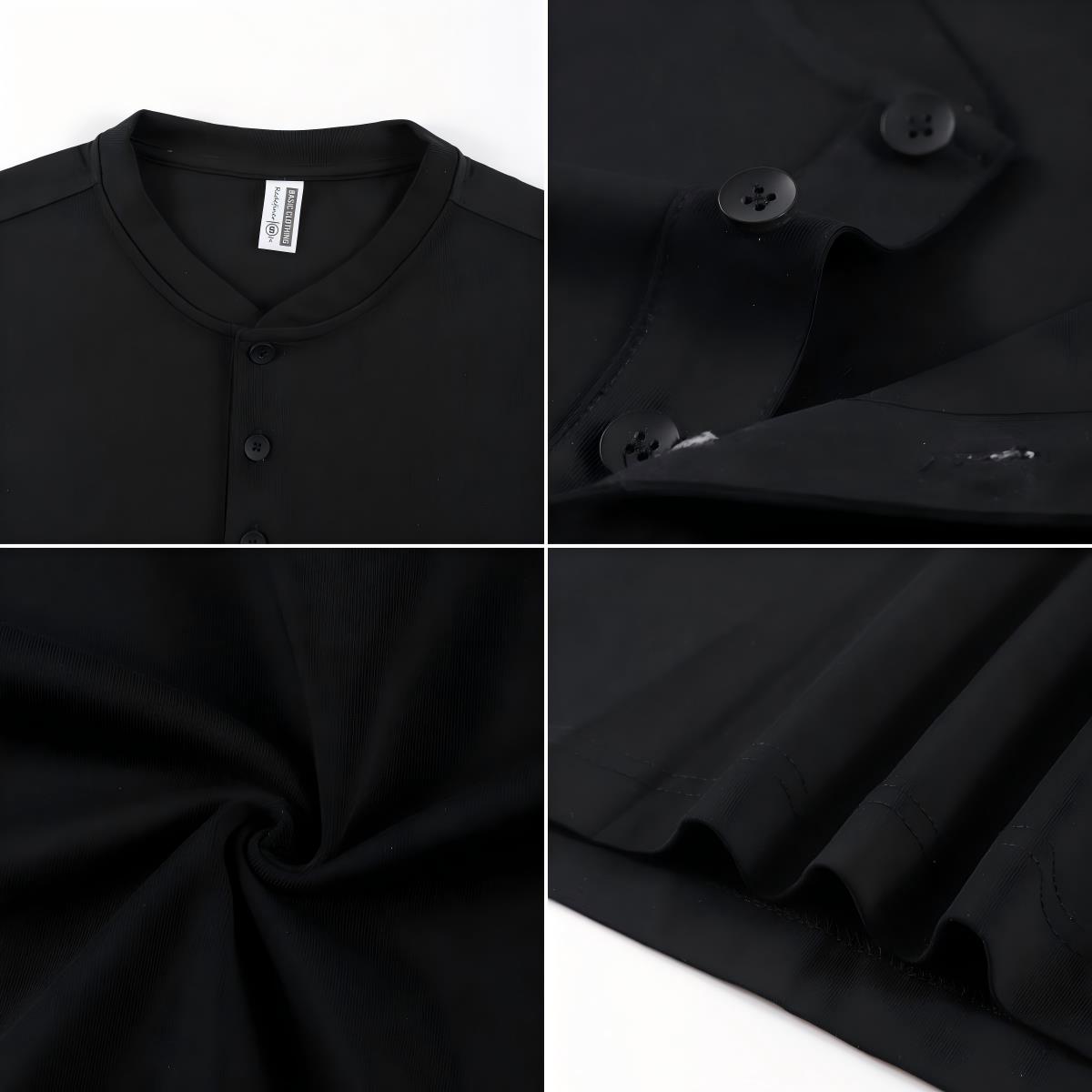 2026 NEW Solid Cotton Henley S - Undershirt Crew Neck avis et prix