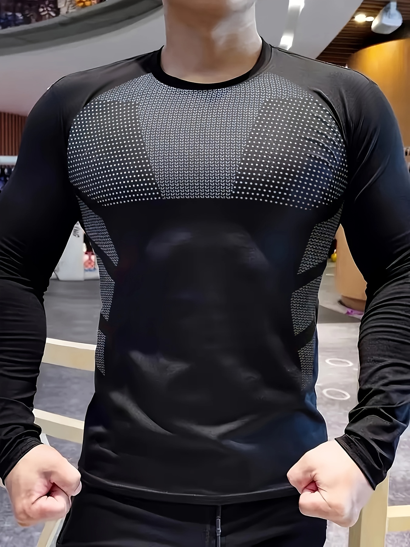 Men's autumn and winter thick  - T Shirt Tight Fit avis et prix