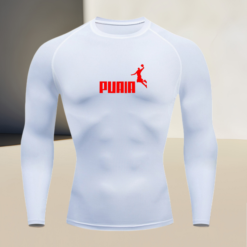 Men's long sleeved round neck  - T Shirt Tight Fit avis et prix