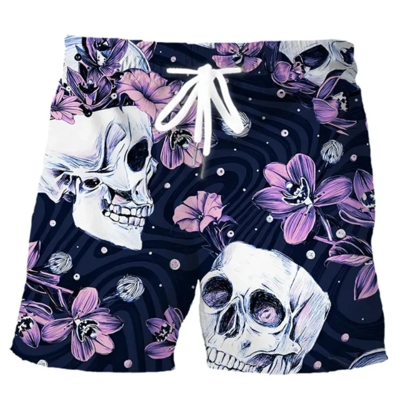 Hawaiian Men Swim Trunks Skull - Trunk Breathable Men avis et prix
