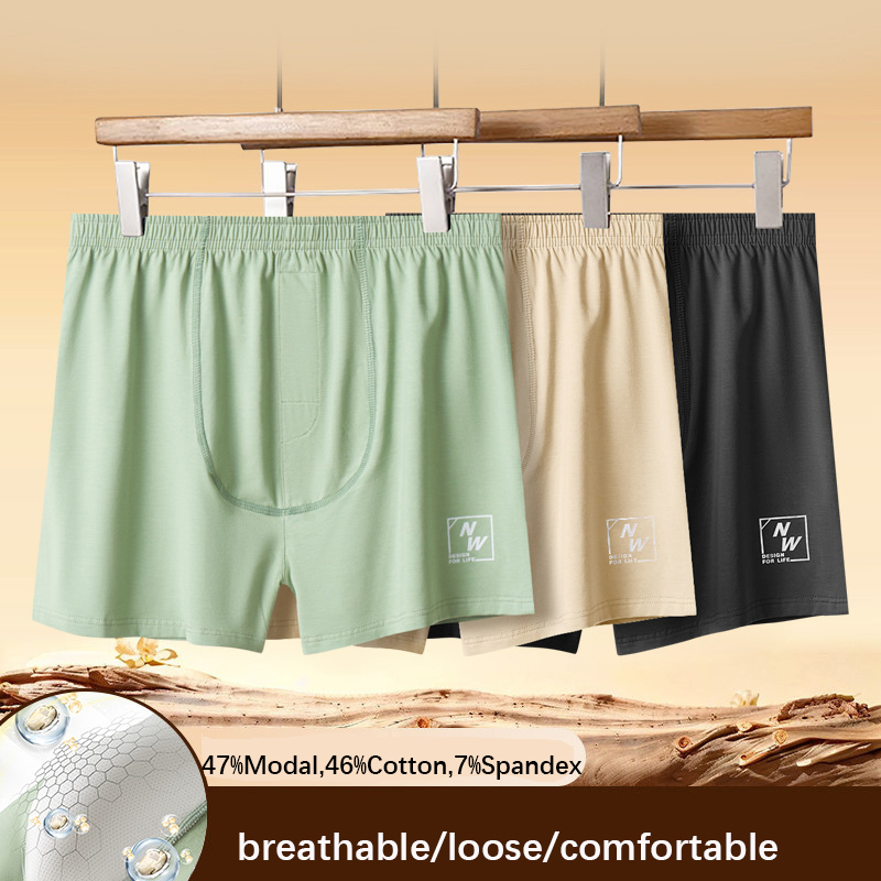Solid Color Men Underwear Boxe - Boxer Shorts Modal avis et prix