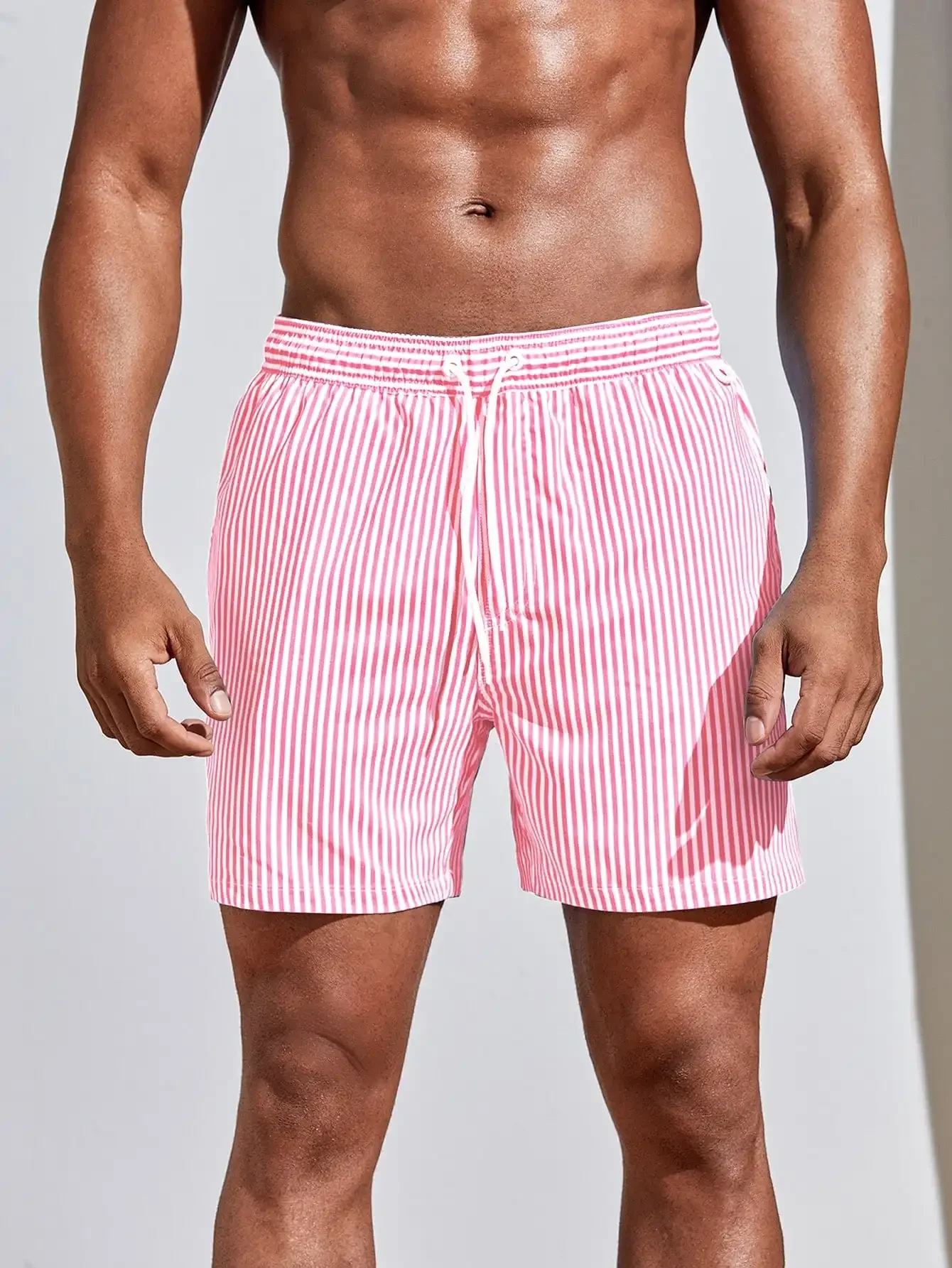 Men Vertical Striped Drawstrin - Bamboo Fiber Trunk avis et prix