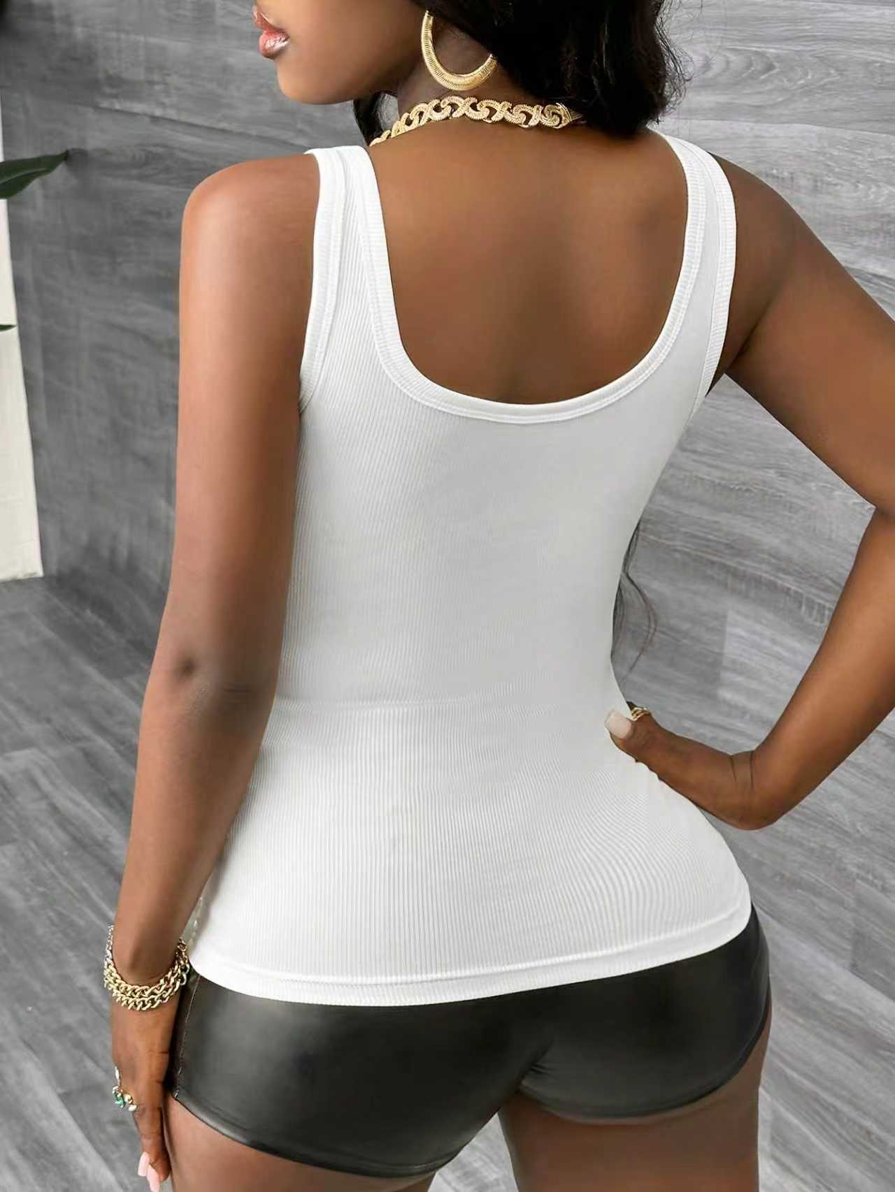 Plus Size 3 Piece V Neck Ribbe - Tank Top Ribbed avis et prix