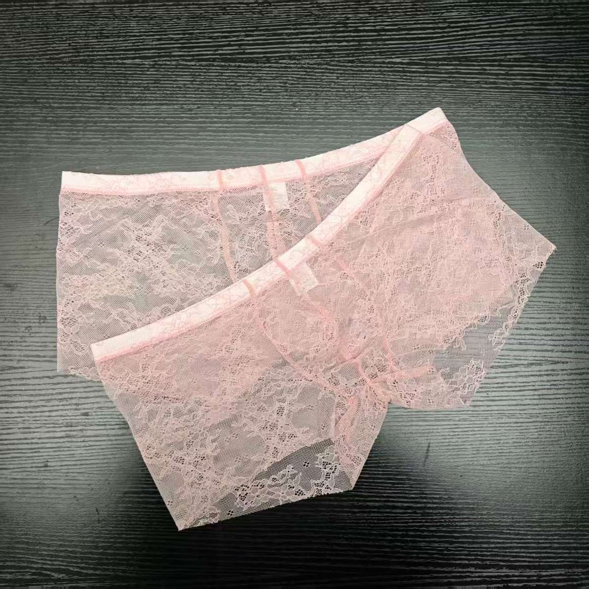 2PCS PACK Man's Pink Lace Brie - Boxer Brief Pack Cotton avis et prix
