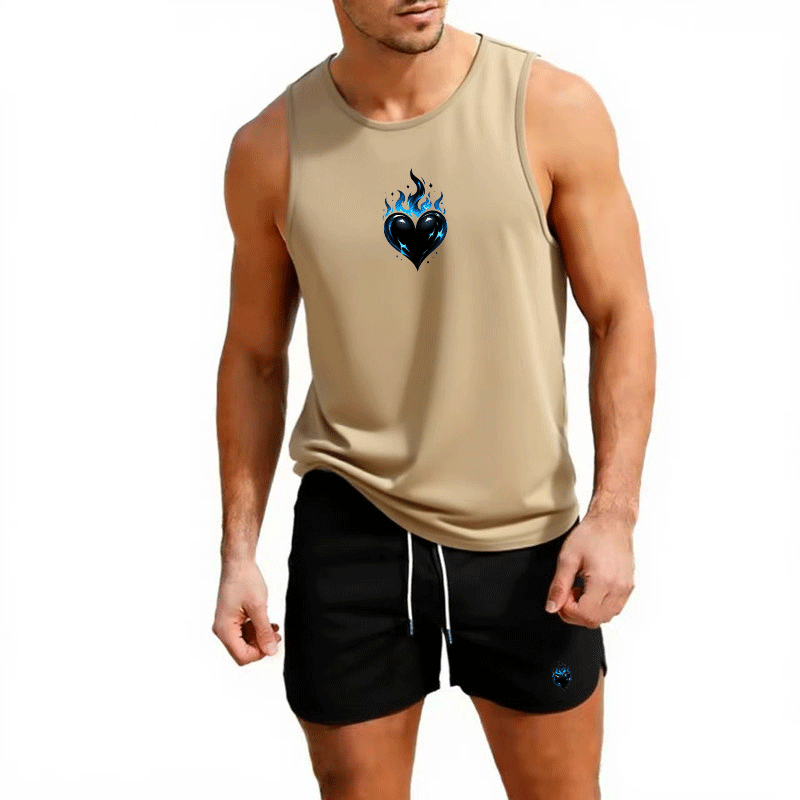 Fitness loose men tank top  sl - Sleeveless Undershirt avis et prix