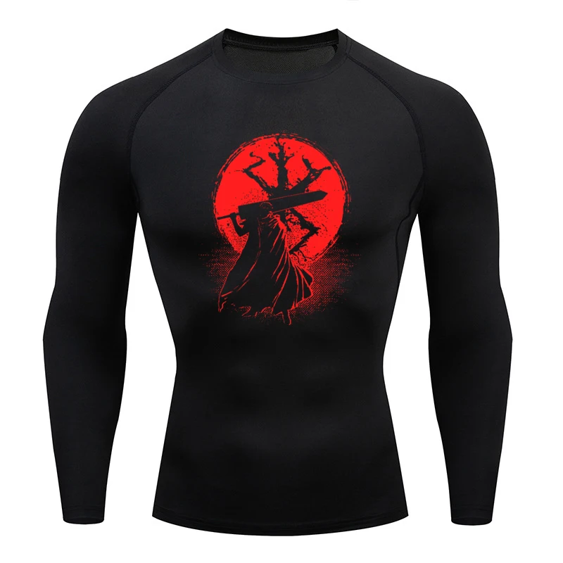 Sportswear for Men Gym Anime B - T Shirt Tight Fit avis et prix