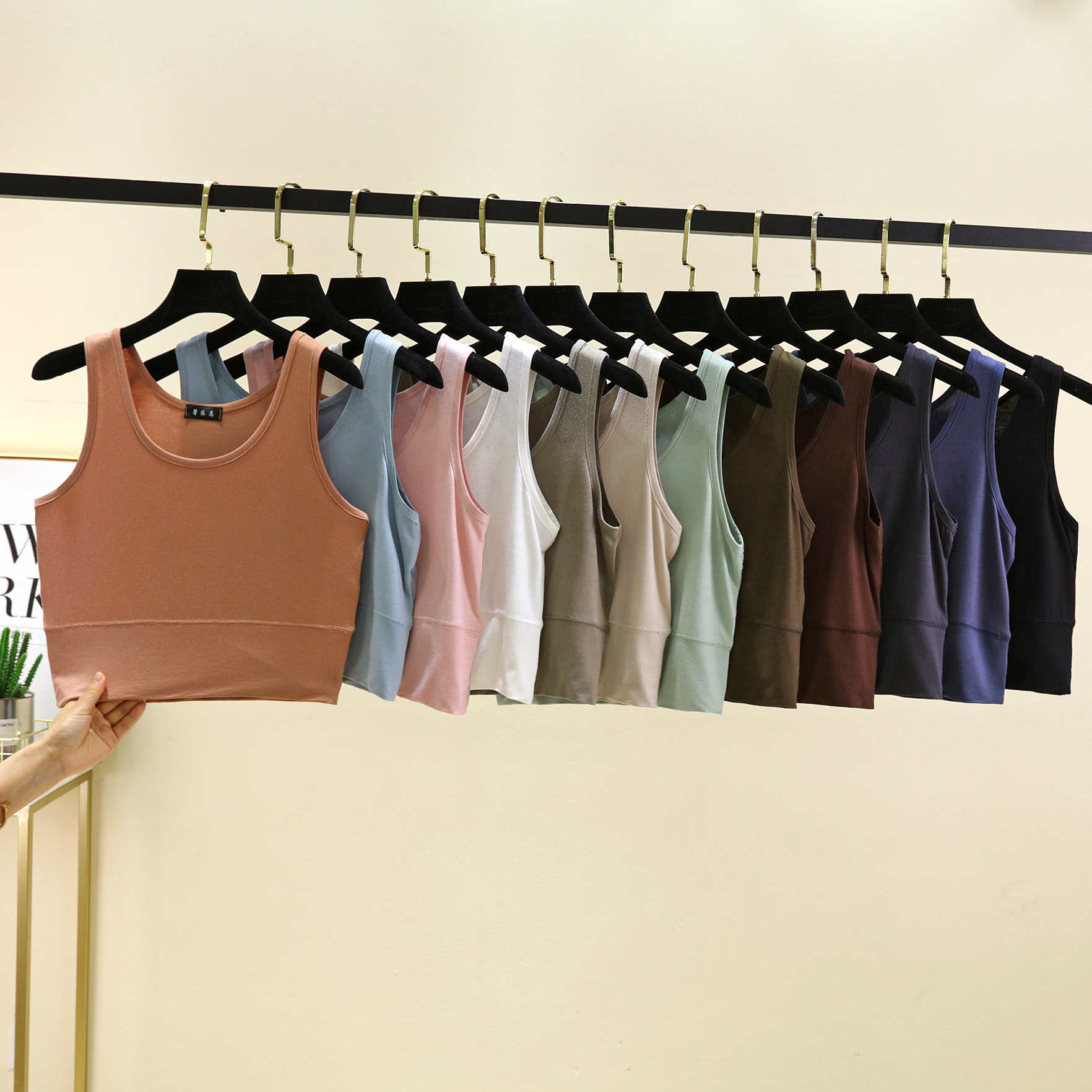 Modal O Neck cropped top Elast - Sleeveless Undershirt avis et prix