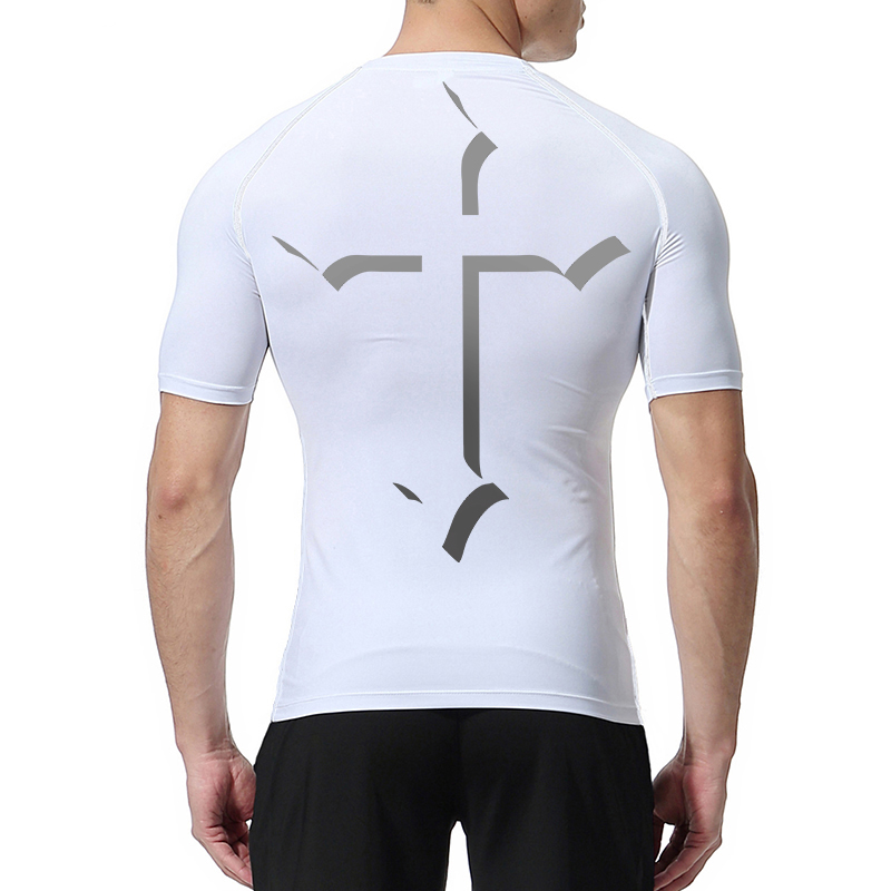 Cross Print Compression Shirt  - Base Layer Top avis et prix