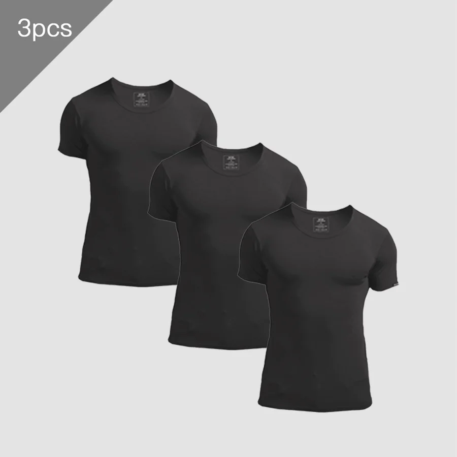 3PCS Men's Summer Short Sleeve - Undershirt Crew Neck avis et prix