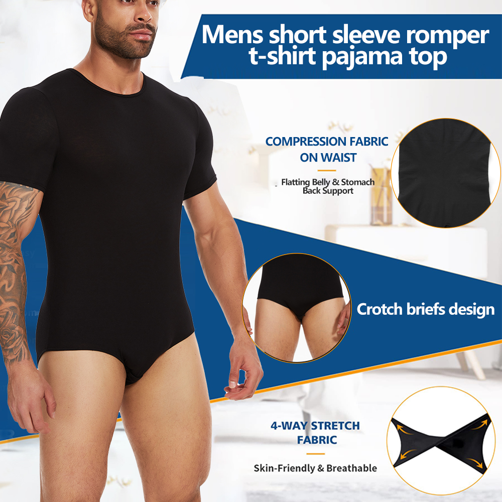 Short Sleeve Full Body Shaper  - Undershirt Crew Neck avis et prix