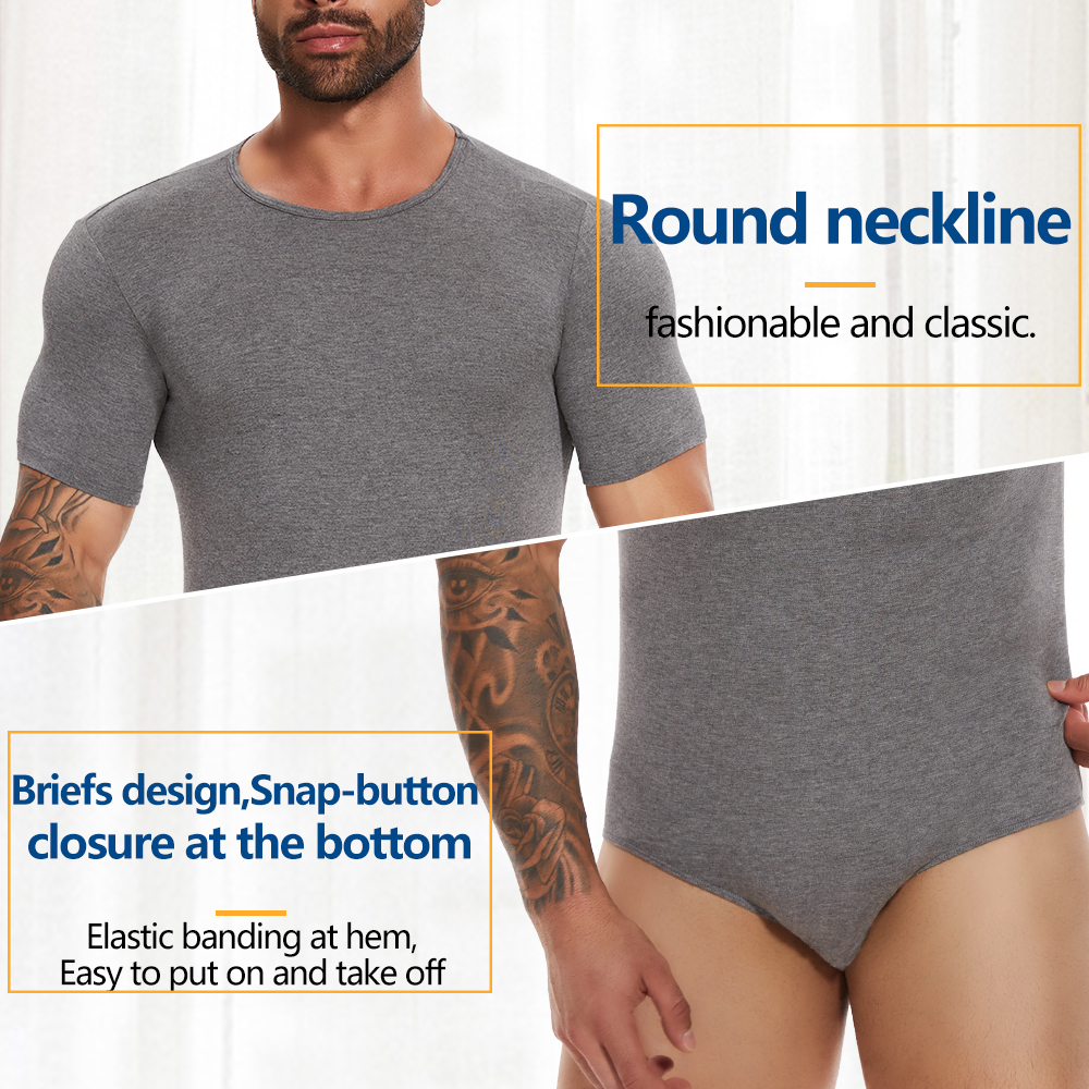 Short Sleeve Full Body Shaper  - Undershirt Crew Neck avis et prix