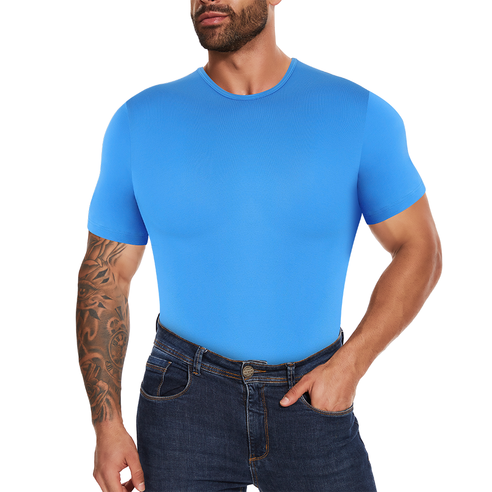 Short Sleeve Full Body Shaper  - Undershirt Crew Neck avis et prix