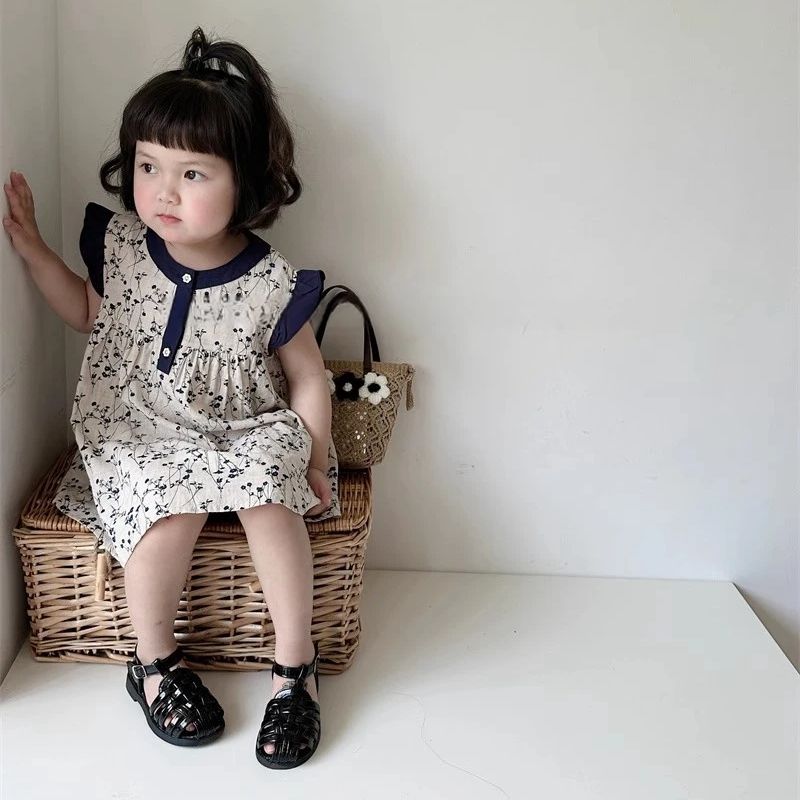 Girls summer floral dress 2024 - Undershirt Crew Neck avis et prix
