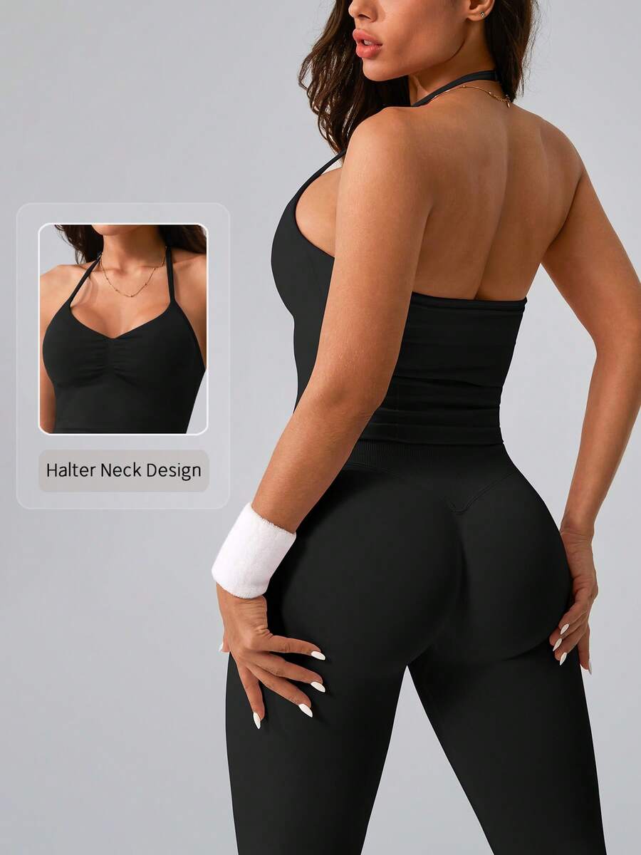 Womens Ribbed Elastic Halter N - Tank Top Ribbed avis et prix