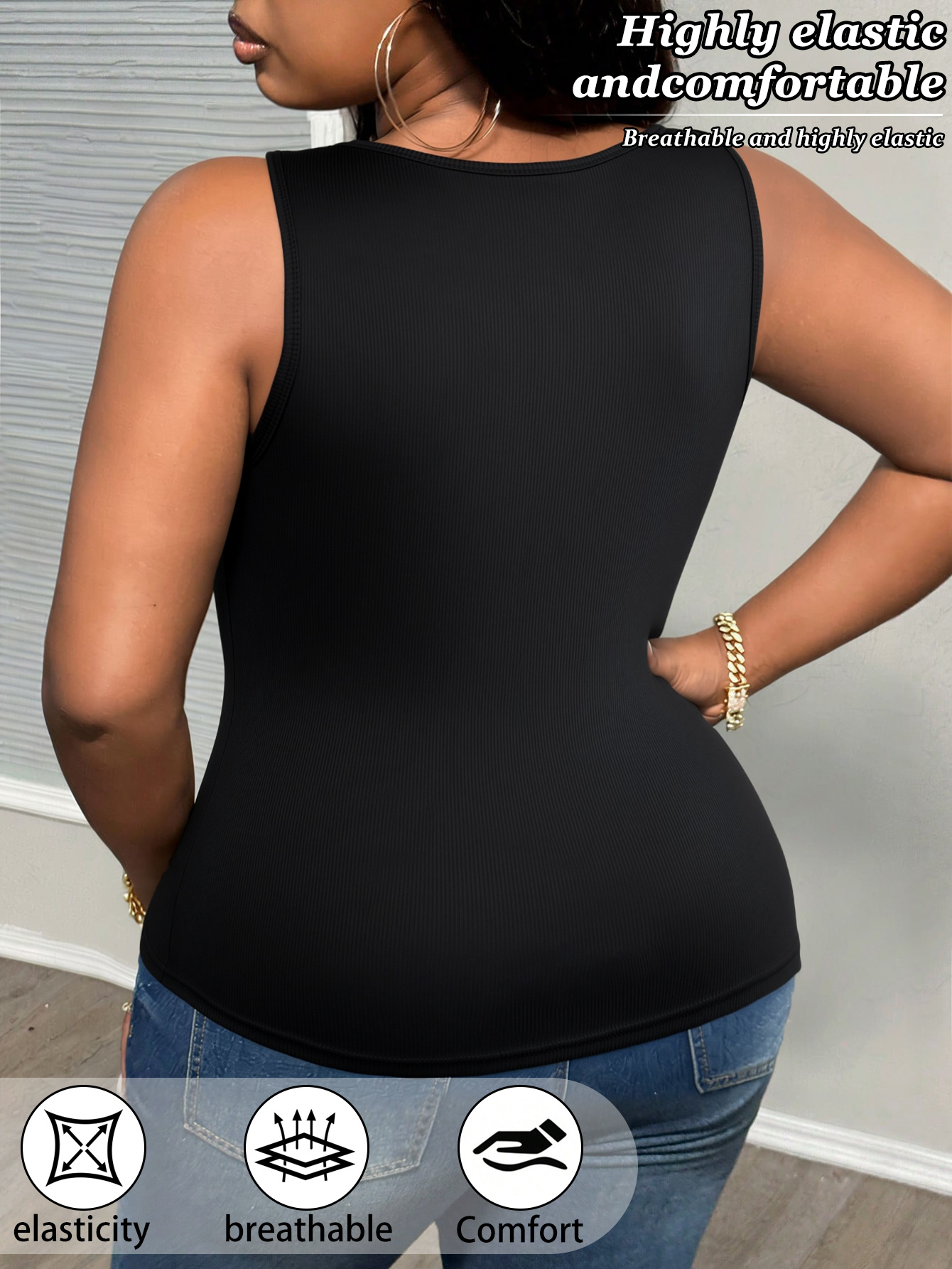 3-Pack Plus Size Lace V-Neck V - Sleeveless Undershirt avis et prix