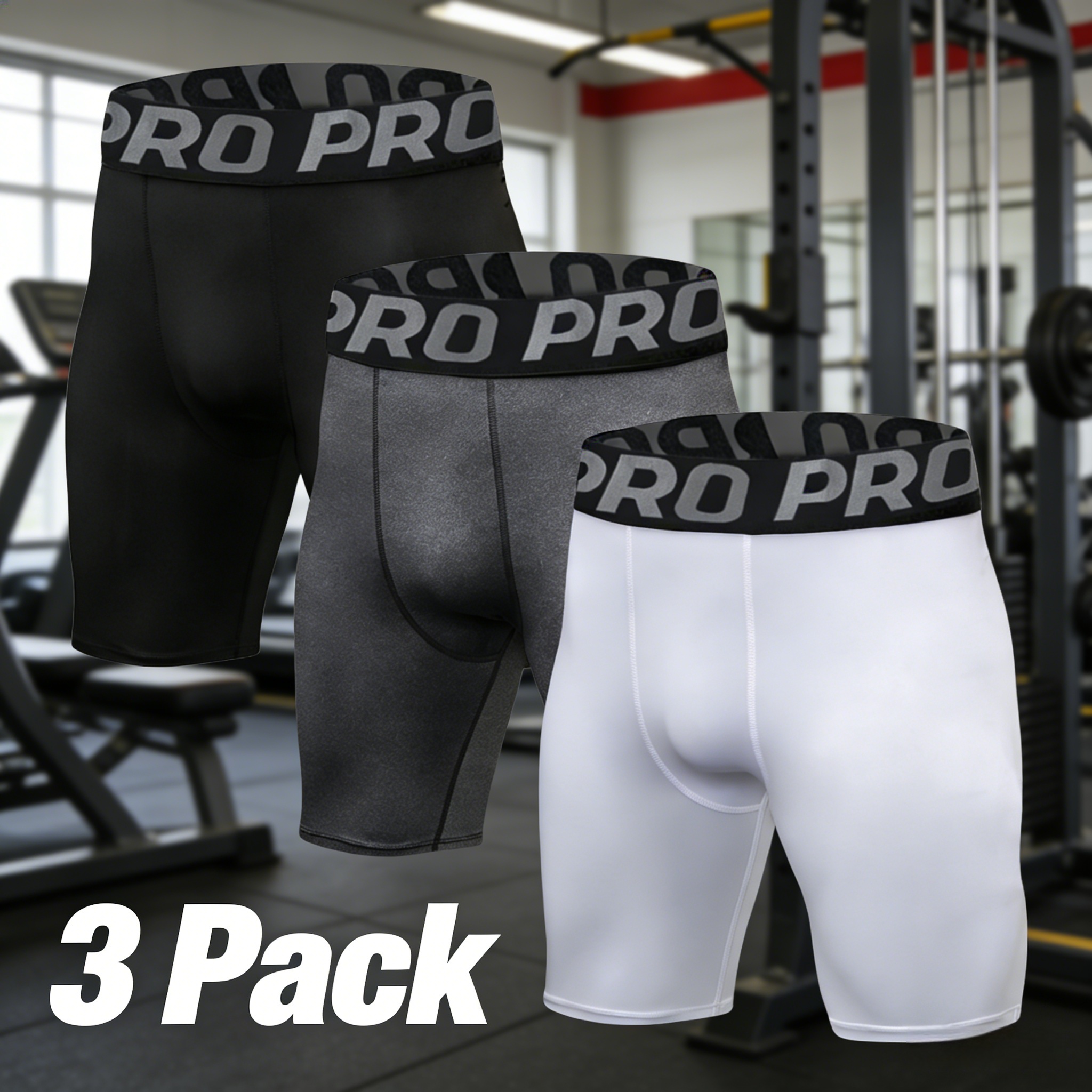 3 Pack Mens Compression Shorts - Performance Boxer Sport avis et prix