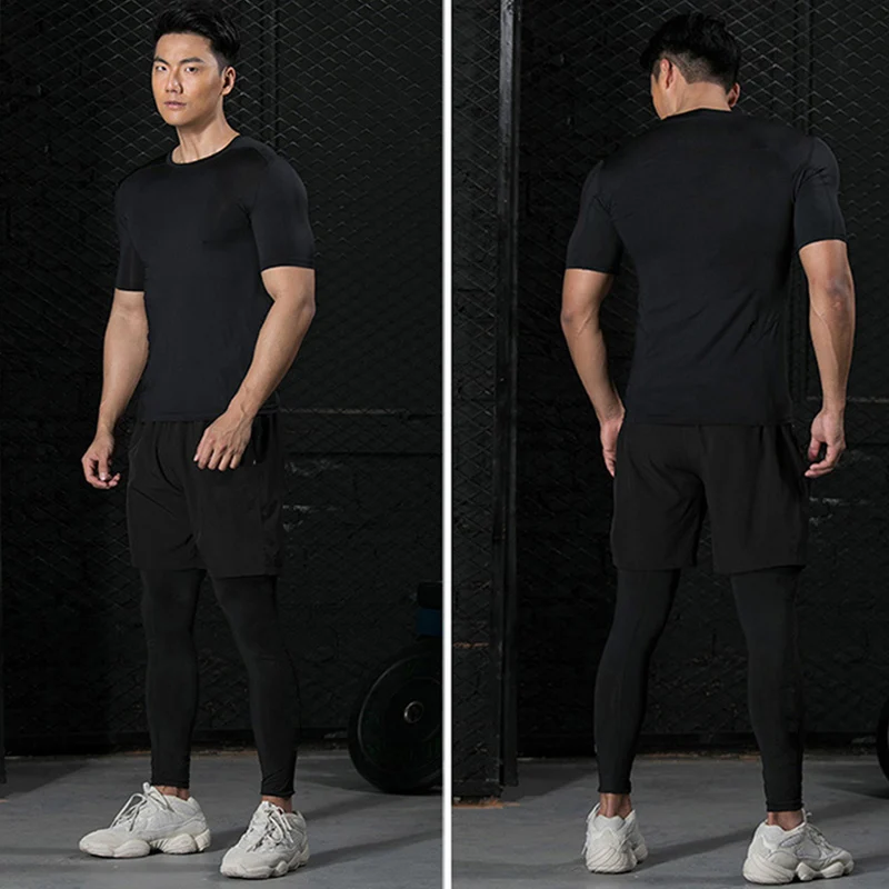 3 Pieces Fitness Suits Athleti - Compression Shorts Athletes avis et prix
