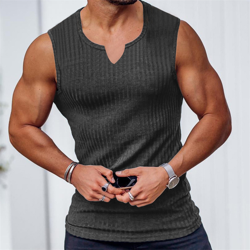 2024 Summer new men V-neck Ves - Undershirt Crew Neck avis et prix