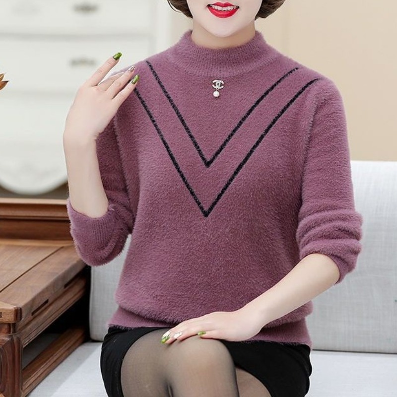 Women's Autumn Winter Solid Fl - Undershirt Crew Neck avis et prix