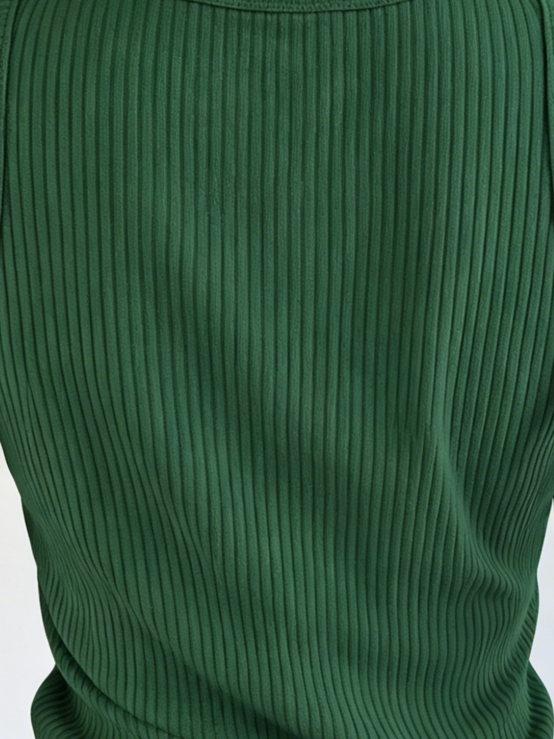 Plus Size Women Green Ribbed K - Tank Top Ribbed avis et prix