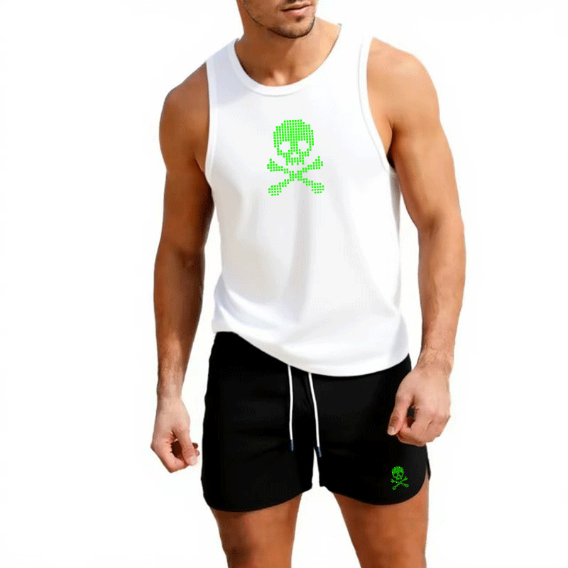 Fitness loose men tank top  sl - Sleeveless Undershirt avis et prix