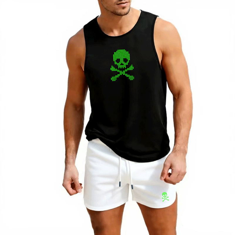 Fitness loose men tank top  sl - Sleeveless Undershirt avis et prix