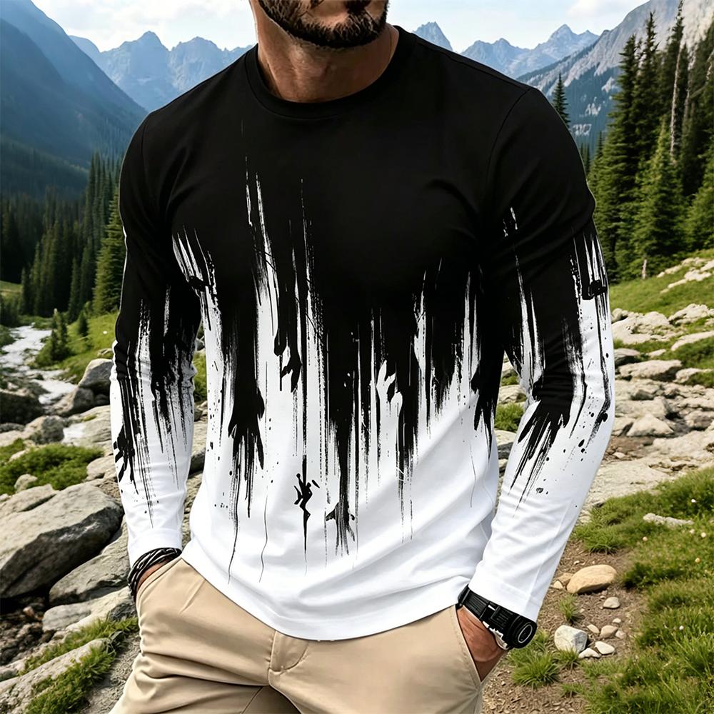 Men's Gradient Ink Splash Long - Base Layer Top avis et prix