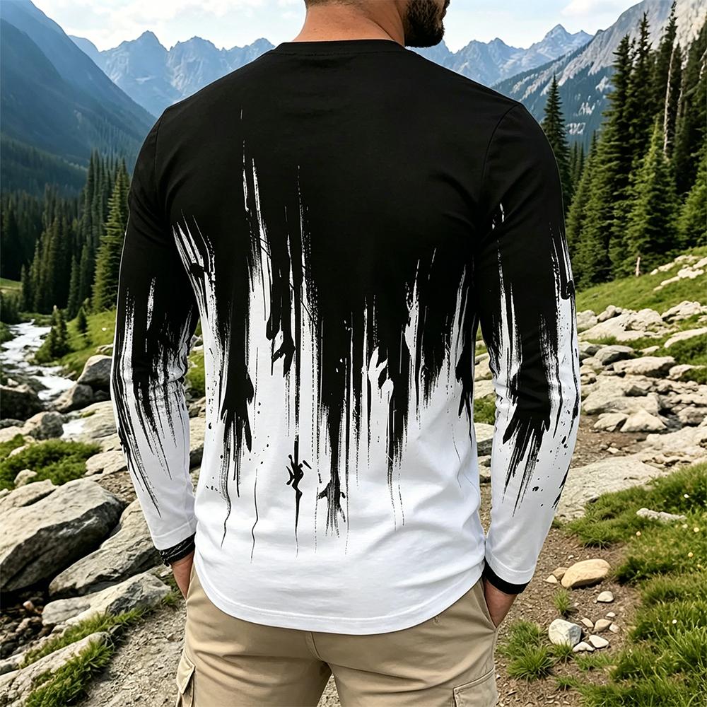 Men's Gradient Ink Splash Long - Base Layer Top avis et prix