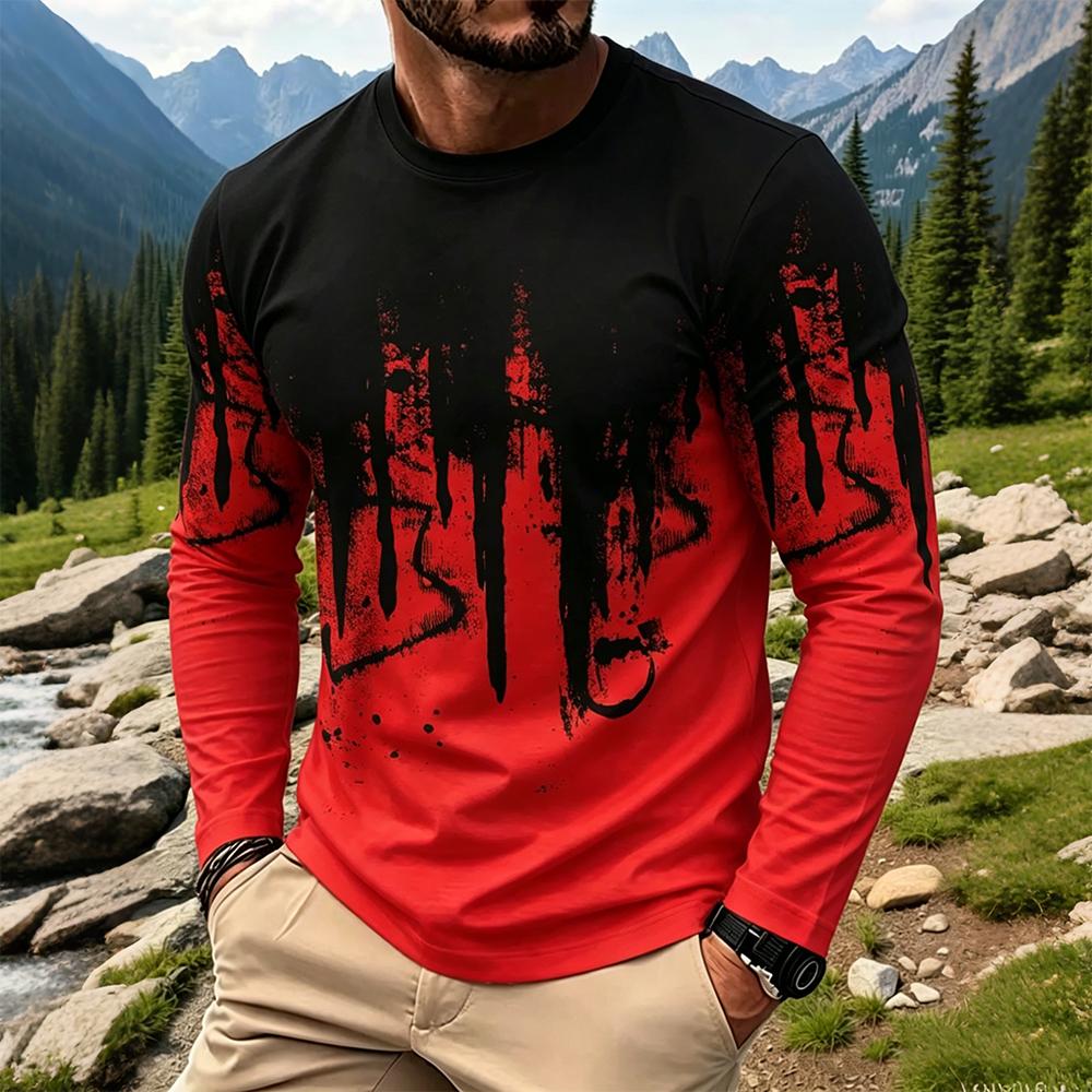 Men's Gradient Ink Splash Long - Base Layer Top avis et prix